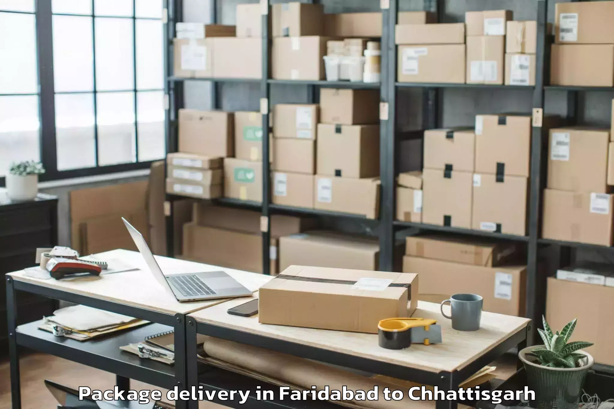 Easy Faridabad to Balod Package Delivery Booking